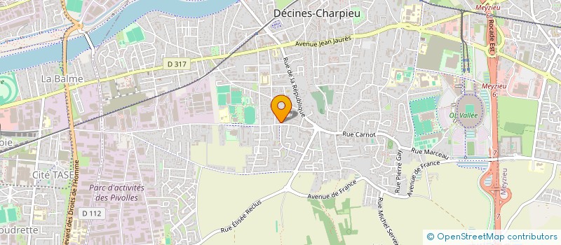 localisation de l'entreprise MADAME CATHERINE GOSSET  DECINES-CHARPIEU