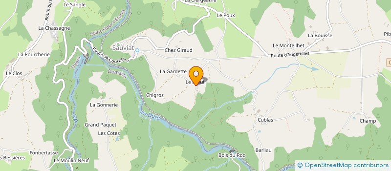 localisation de l'entreprise MADAME CATHERINE GRILLE  VOLLORE-VILLE