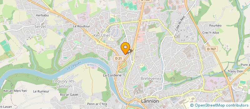 localisation de l'entreprise MADAME CATHERINE GROVALET à LANNION