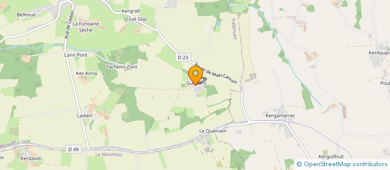 localisation de l'entreprise MADAME CATHERINE GUEGUEN  TREBRIVAN