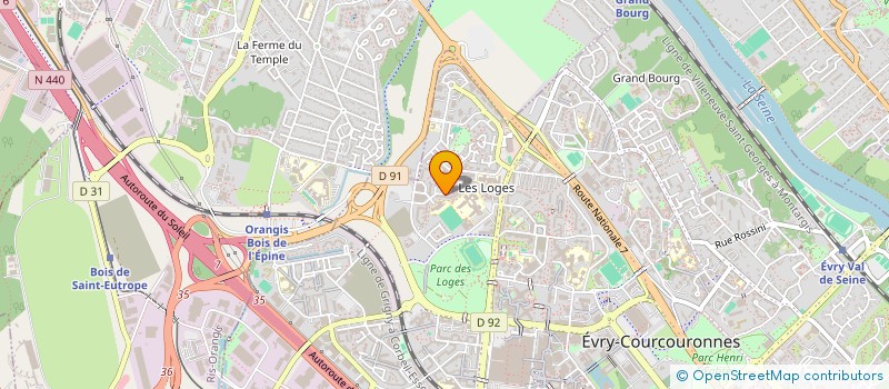 localisation de l'entreprise MADAME CATHERINE GUILBERT  EVRY-COURCOURONNES