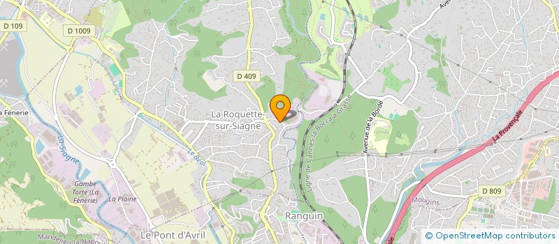 localisation de l'entreprise MADAME CATHERINE GUTTIEREZ à LA ROQUETTE-SUR-SIAGNE