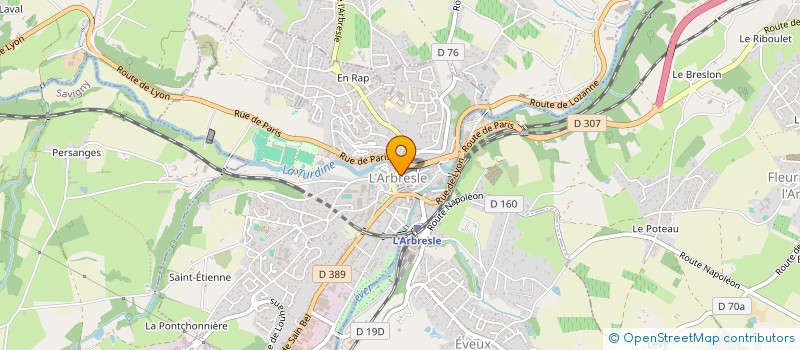 localisation de l'entreprise MADAME CATHERINE GUYOT  L'ARBRESLE