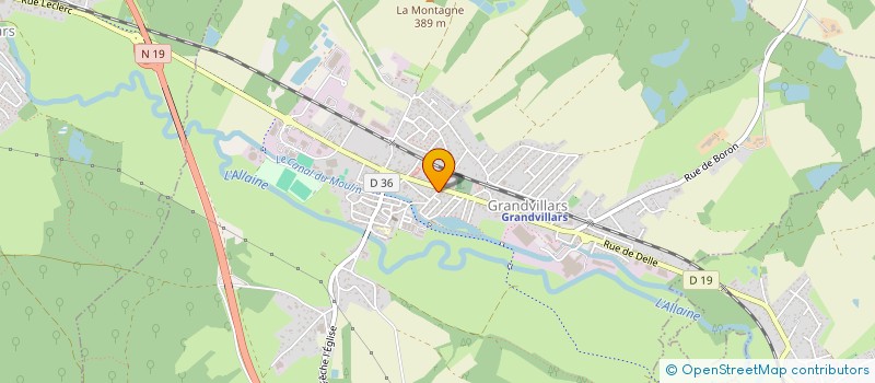 localisation de l'entreprise MADAME CATHERINE HENNER à GRANDVILLARS