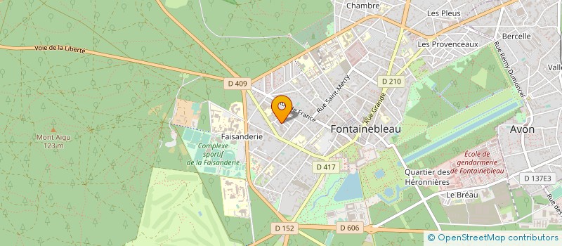 localisation de l'entreprise MADAME CATHERINE HUBERT  FONTAINEBLEAU