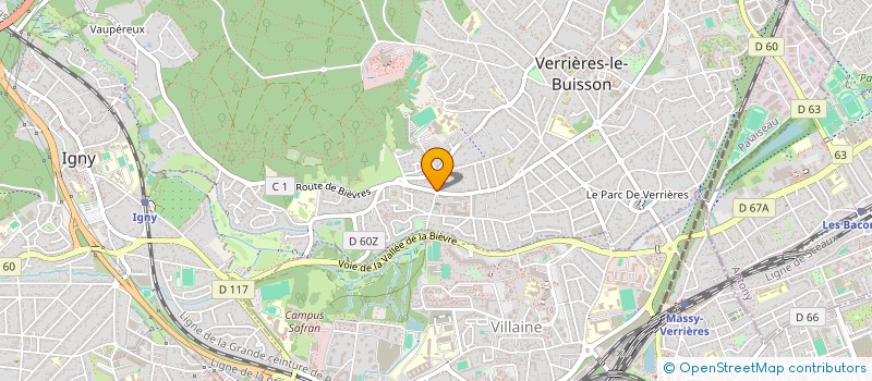 localisation de l'entreprise MADAME CATHERINE HUBERT  VERRIERES-LE-BUISSON