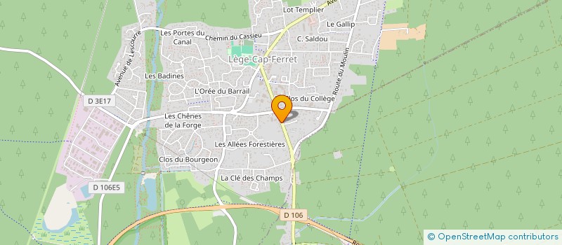 localisation de l'entreprise MADAME CATHERINE JAVELOT  LEGE-CAP-FERRET