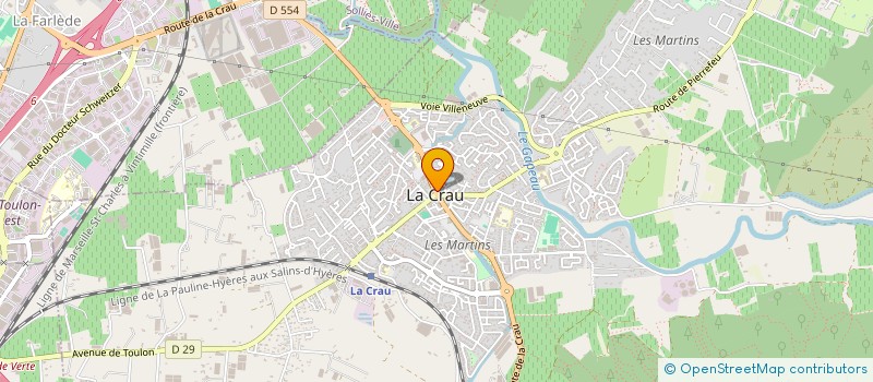 localisation de l'entreprise MADAME CATHERINE JOURDAN  LA CRAU