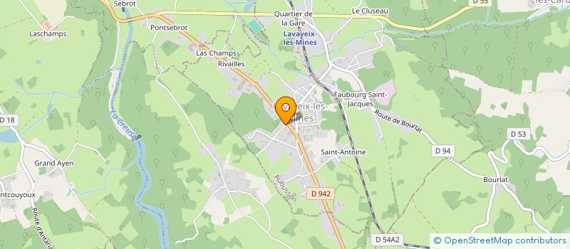 localisation de l'entreprise MADAME CATHERINE LAGRANGE  LAVAVEIX-LES-MINES
