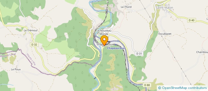 localisation de l'entreprise MADAME CATHERINE LARIVIERE  SAINT BONNET-LAVAL