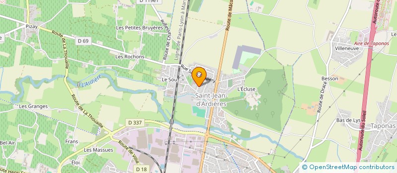 localisation de l'entreprise MADAME CATHERINE LAURENT  MONTMERLE-SUR-SAONE