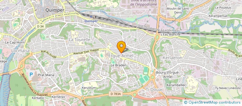 localisation de l'entreprise MADAME CATHERINE LE BEC  QUIMPER