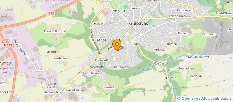 localisation de l'entreprise MADAME CATHERINE LE BRAS  GUIPAVAS