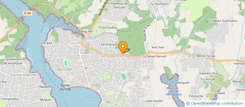 localisation de l'entreprise MADAME CATHERINE LE COEUR  BENODET