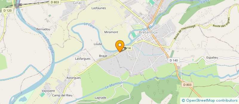 localisation de l'entreprise MADAME CATHERINE LE GALLIC  BRETENOUX