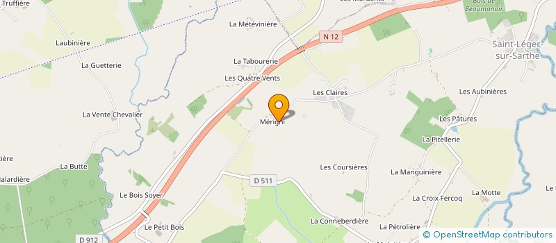 localisation de l'entreprise MADAME CATHERINE LEBRUN à SAINT-LEGER-SUR-SARTHE