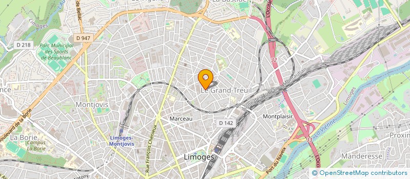 localisation de l'entreprise MADAME CATHERINE LEDOUX à LIMOGES