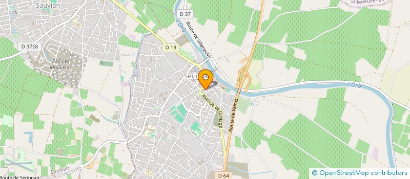 localisation de l'entreprise MADAME CATHERINE LEFEBVRE  SERIGNAN