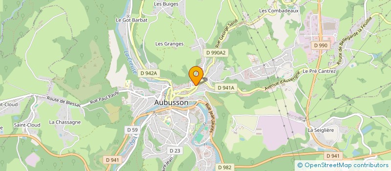 localisation de l'entreprise MADAME CATHERINE LEGRAND  AUBUSSON