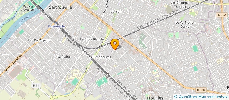 localisation de l'entreprise MADAME CATHERINE LEROY  HOUILLES