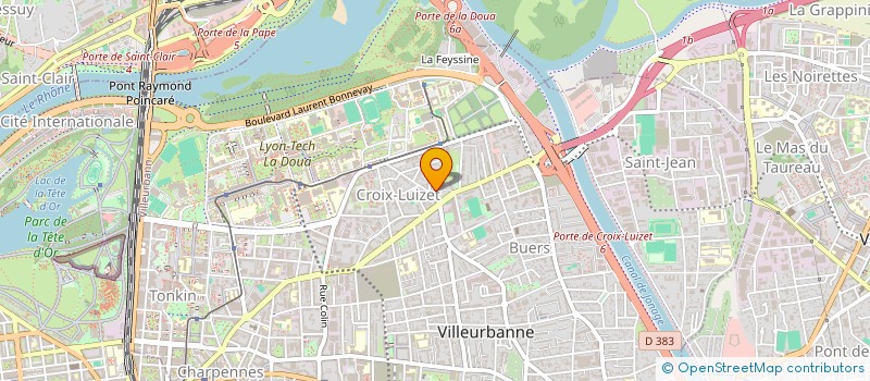 localisation de l'entreprise MADAME CATHERINE LOTH à VILLEURBANNE