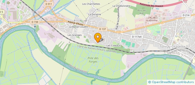 localisation de l'entreprise MADAME CATHERINE MADELINE  TONNAY-CHARENTE