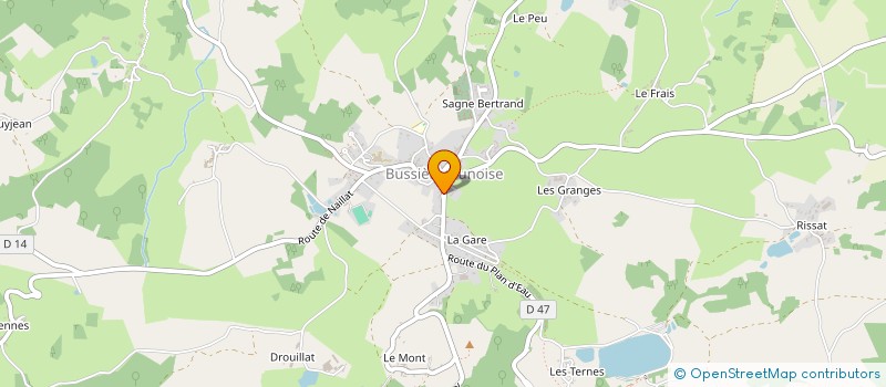 localisation de l'entreprise MADAME CATHERINE MARTEAU à BUSSIERE-DUNOISE