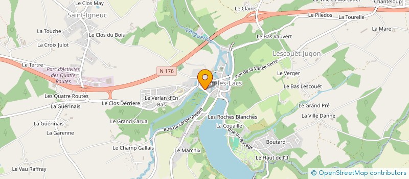 localisation de l'entreprise MADAME CATHERINE MAUGUEN  JUGON-LES-LACS