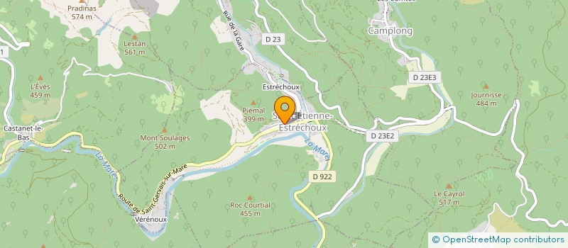 localisation de l'entreprise MADAME CATHERINE MERINO  SAINT-ETIENNE-ESTRECHOUX