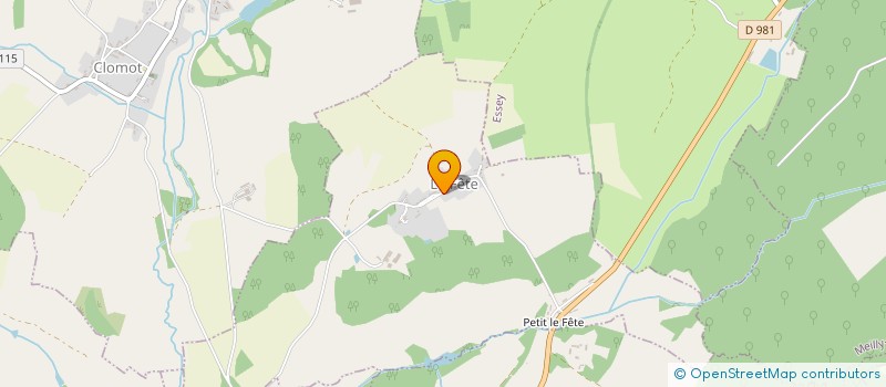 localisation de l'entreprise MADAME CATHERINE MILLOT  LE FETE