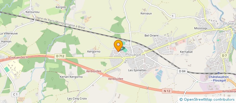 localisation de l'entreprise MADAME CATHERINE MOUSSET  CHATELAUDREN-PLOUAGAT