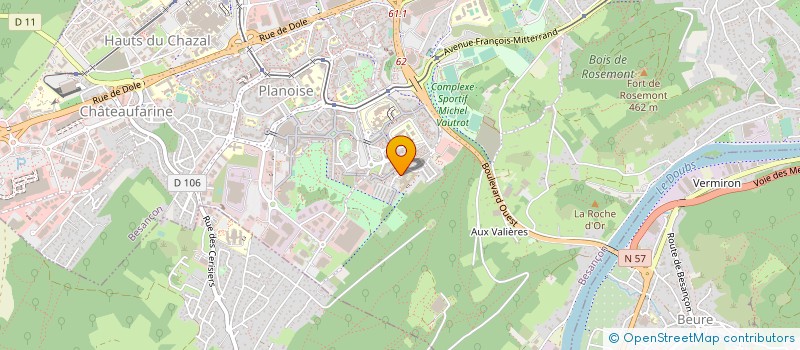 localisation de l'entreprise MADAME CATHERINE NUNINGER  BAUME-LES-DAMES