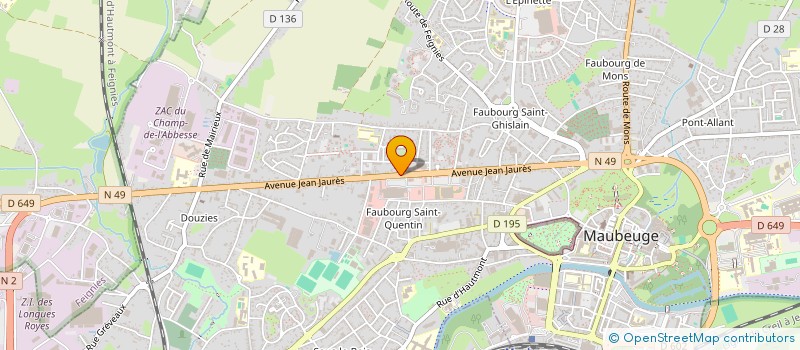 localisation de l'entreprise MADAME CATHERINE PALADE  MAUBEUGE