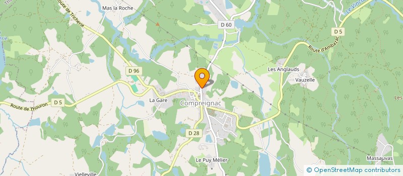 localisation de l'entreprise MADAME CATHERINE PATIER à COMPREIGNAC