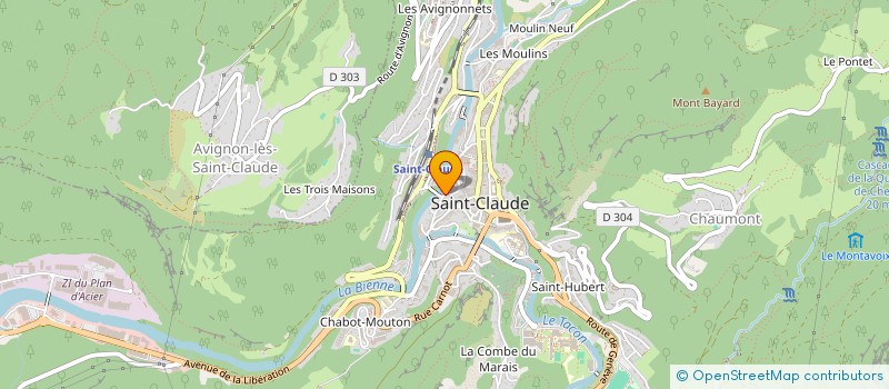 localisation de l'entreprise MADAME CATHERINE PECAUD à SAINT-CLAUDE