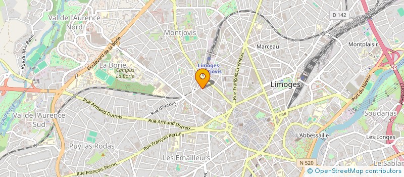 localisation de l'entreprise MADAME CATHERINE PECOUT à LIMOGES