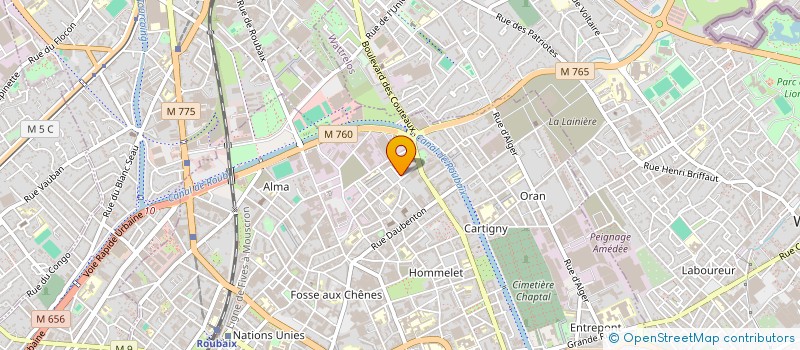 localisation de l'entreprise MADAME CATHERINE PEJOINE à ROUBAIX