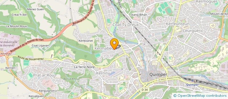 localisation de l'entreprise MADAME CATHERINE PEREZ à QUIMPER