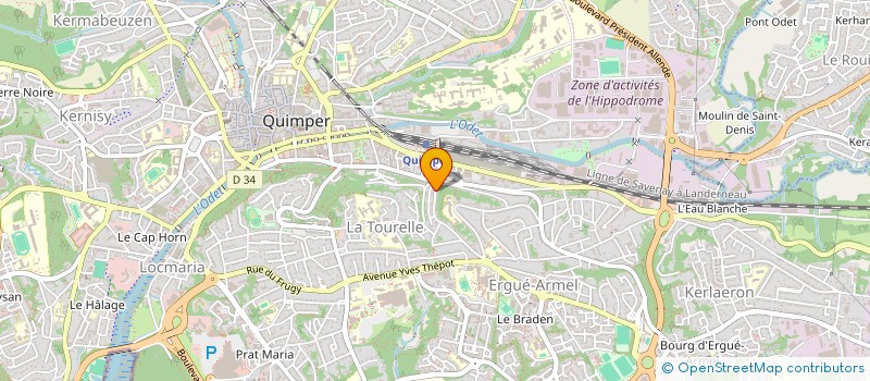localisation de l'entreprise MADAME CATHERINE PETOT  QUIMPER