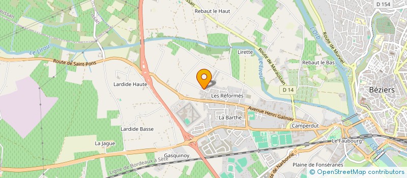 localisation de l'entreprise MADAME CATHERINE PEYRE à BEZIERS