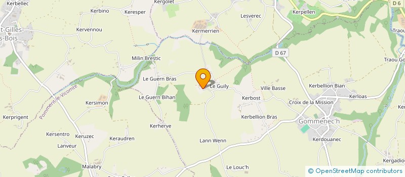 localisation de l'entreprise MADAME CATHERINE PIERRE  GOMMENEC'H