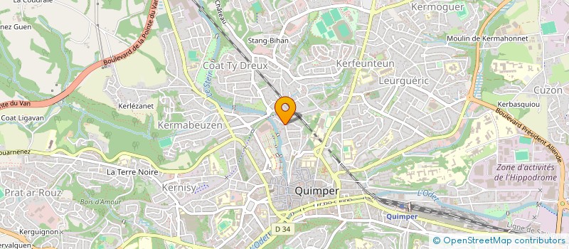 localisation de l'entreprise MADAME CATHERINE PIRIOU  QUIMPER