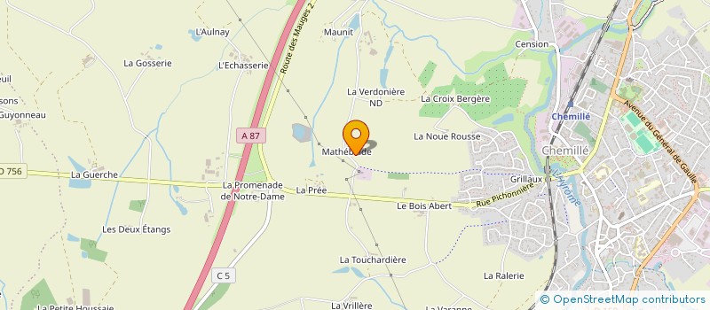 localisation de l'entreprise MADAME CATHERINE POIRIER  CHEMILLE-EN-ANJOU