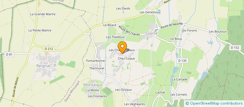 localisation de l'entreprise MADAME CATHERINE REYNARD  GLAINE-MONTAIGUT