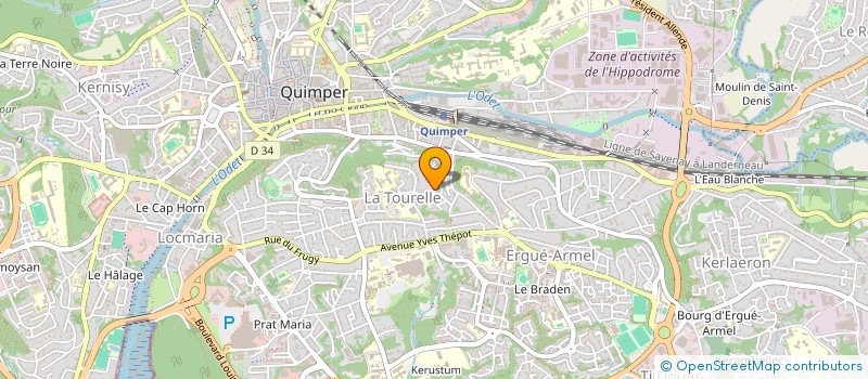 localisation de l'entreprise MADAME CATHERINE ROBLIN à QUIMPER