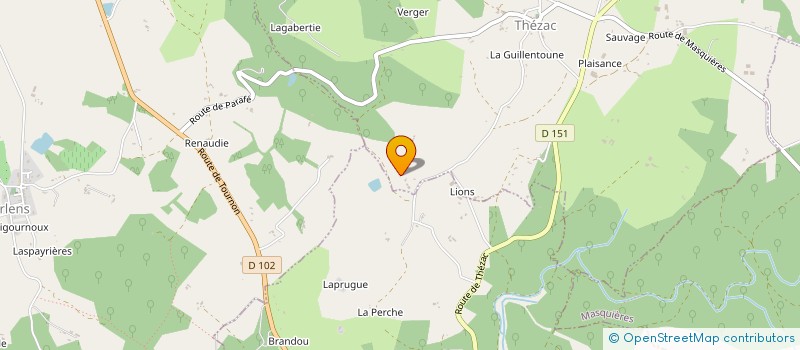 localisation de l'entreprise MADAME CATHERINE ROYNAUD à THEZAC