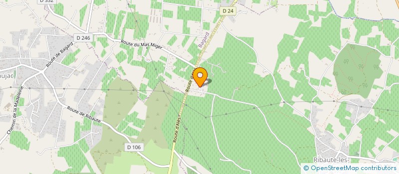 localisation de l'entreprise MADAME CATHERINE RUE  RIBAUTE-LES-TAVERNES