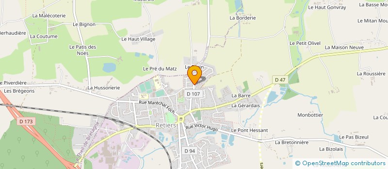 localisation de l'entreprise MADAME CATHERINE SAINT VANNES  RETIERS