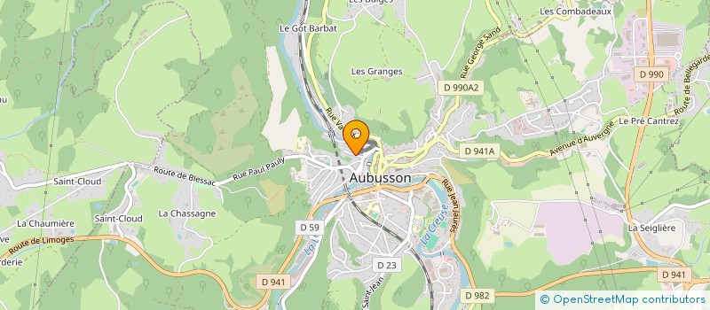localisation de l'entreprise MADAME CATHERINE SAINTRAPT à AUBUSSON