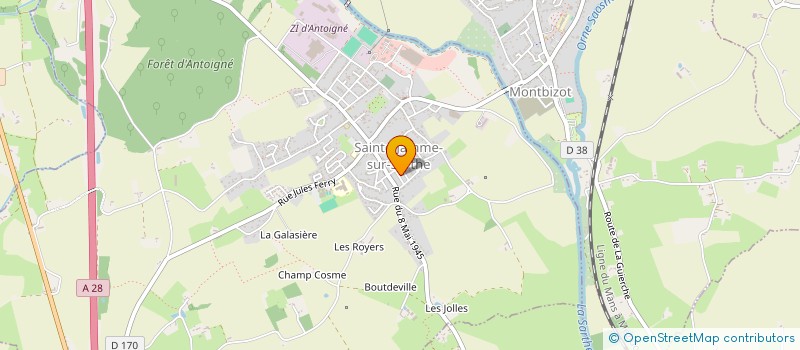 localisation de l'entreprise MADAME CATHERINE SILVERE - CAILLE  SAINTE-JAMME-SUR-SARTHE